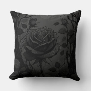 Black Roses Motif 2 Cushion