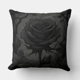 Black Roses Motif 3 Cushion