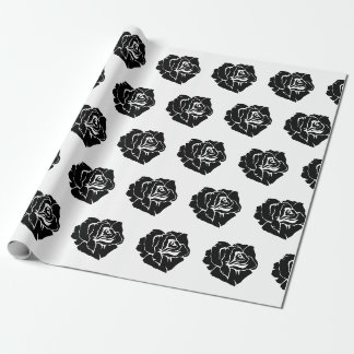 Black Roses Pattern Wrapping Paper