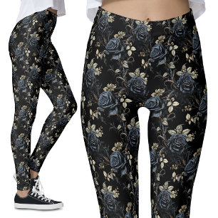 Black Roses Vintage Gothic Leggings