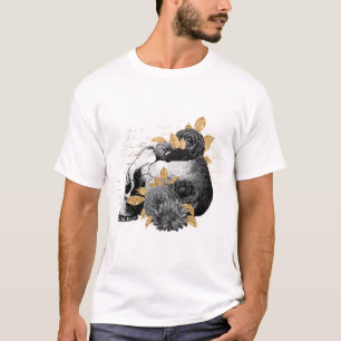 Black Roses with skull Gothic T-Shirt