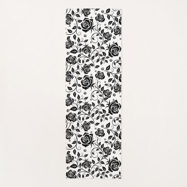 Black Roses Yoga Mat (Front)