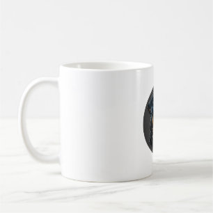 Black Rottweiler Coffee Mug