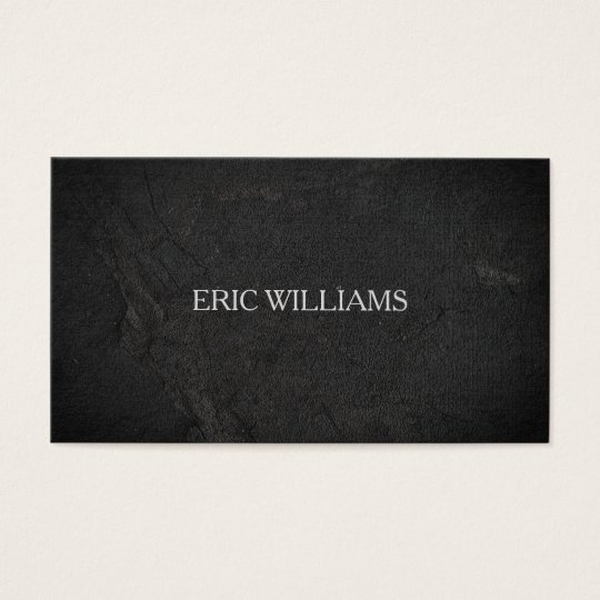 Black rough stone surface look business card