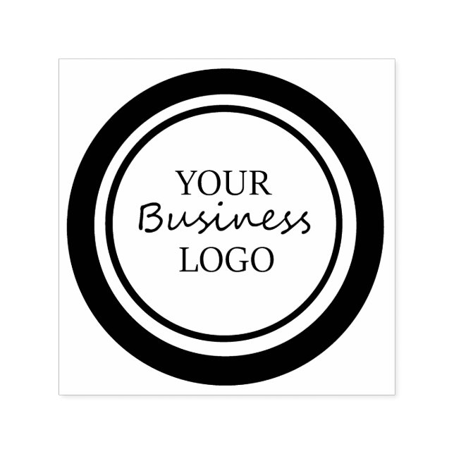 Black Round Logo Image Stamp (Design)
