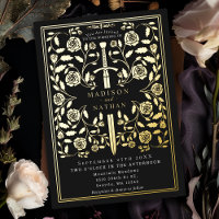 Black Royal Mediaeval Sword Wedding