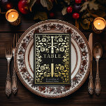 Black Royal Mediaeval Sword Wedding Table Card<br><div class="desc">Celebrate your special day with this Royal Mediaeval Sword Wedding design. The design on the back of this card is NOT real gold foil. Items are printed exactly as they appear on your screen. *** HOW TO ORDER *** Please customise and add each table number card to your cart, one...</div>