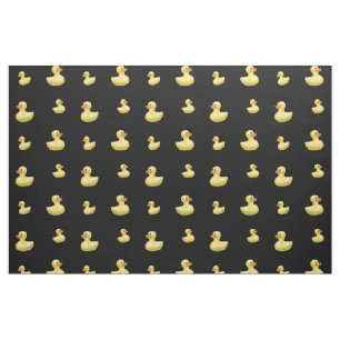 Black rubber duck pattern fabric