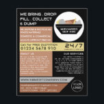 Black Rubbish Skip, Skip/Dumpster Company Flyer<br><div class="desc">Black Rubbish Skip,  Skip/Dumpster Company Advertising Flyers By The Business Card Store.</div>