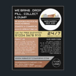 Black Rubbish Skip, Skip/Dumpster Company Flyer<br><div class="desc">Black Rubbish Skip,  Skip/Dumpster Company Advertising Flyers By The Business Card Store.</div>