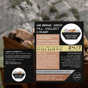 Black Rubbish Skip, Skip/Dumpster Company Flyer
