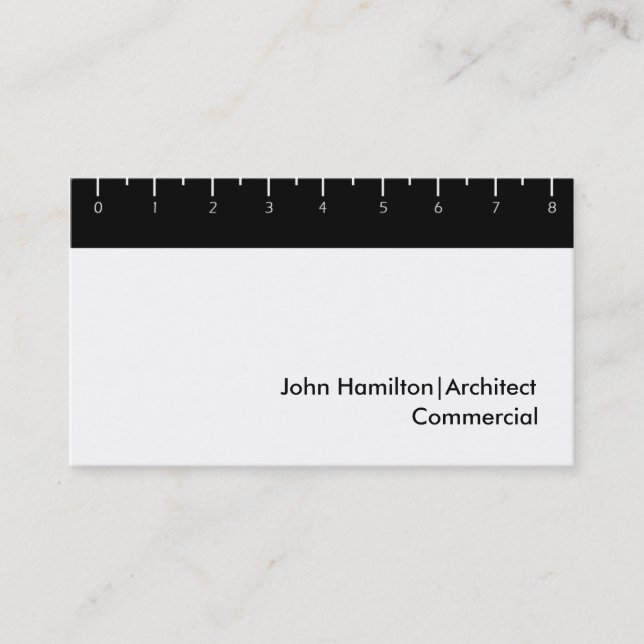 Black Ruler Business Card (Front)