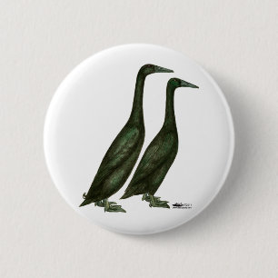 Black Runner Ducks 6 Cm Round Badge