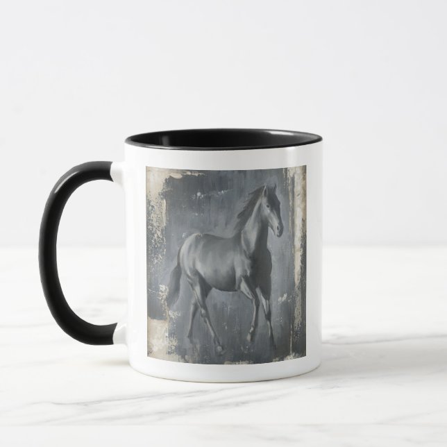 Black Running Stallion Mug (Left)
