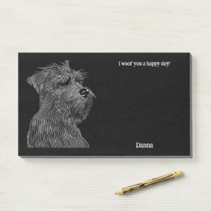 Black Russian Terrier Abstract Art Dog Name  Post-it Notes