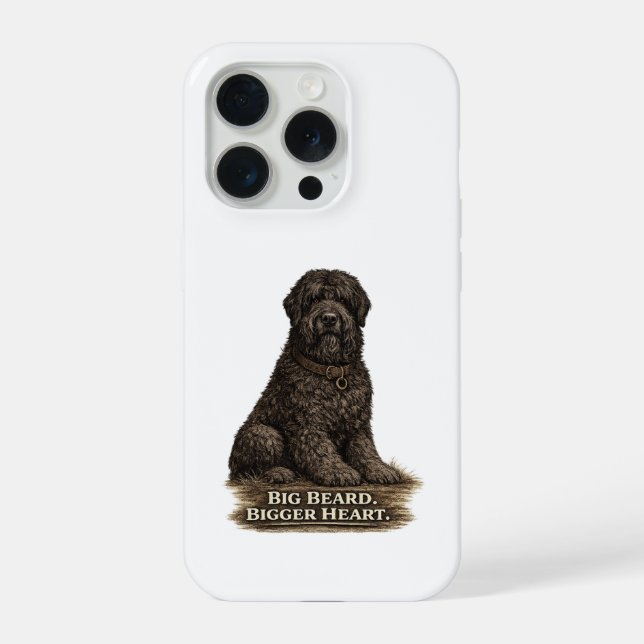 Black Russian Terrier – Big Beard Bigger Heart iPhone Case (Back)