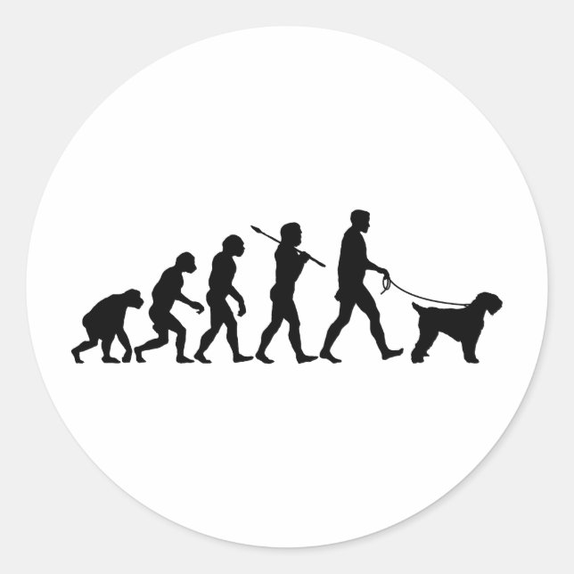 Black Russian Terrier Classic Round Sticker (Front)