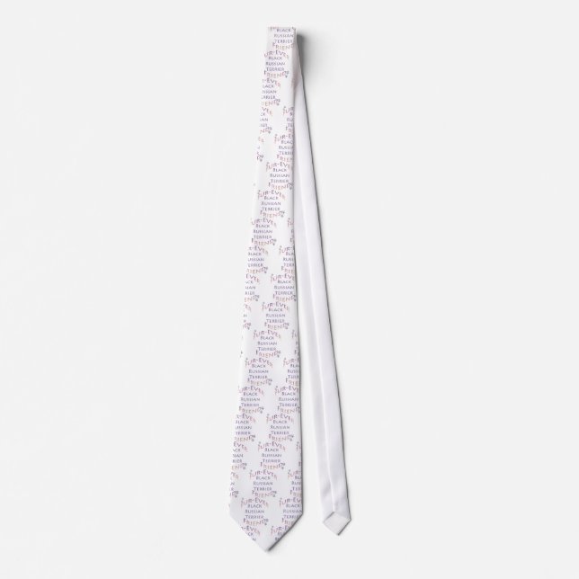 Black Russian Terrier Furever Tie (Front)