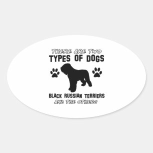 black russian terrier gift items oval sticker