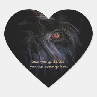 Black Russian Terrier Heart Sticker