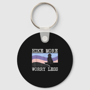 Black russian terrier hike more worry less graphic key ring