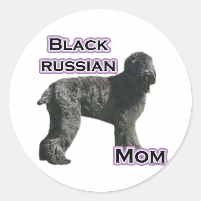 Black Russian Terrier Mum 4  - Sticker (Front)