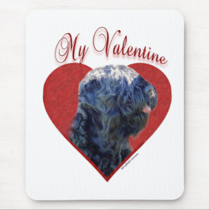 Black Russian Terrier My Valentine Mouse Pad
