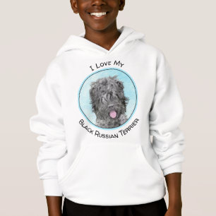 Black Russian Terrier Painting - Cute Original Dog