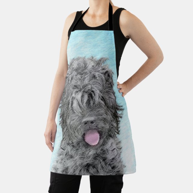 Black Russian Terrier Painting - Cute Original Dog Apron (Insitu)