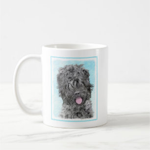 Black Russian Terrier Painting - Cute Original Dog Coffee Mug