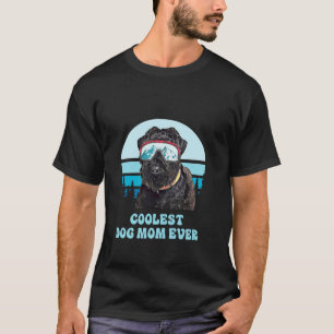 Black Russian Terrier Skiing Winter Coolest Dog Mo T-Shirt