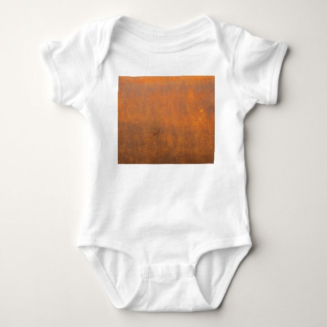 Black rust, metal texture close-up. baby bodysuit (Front)