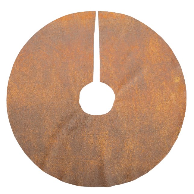 Black rust, metal texture close-up. brushed polyester tree skirt (Front)