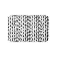 Black Rustic Tribal Pattern Bath Mat