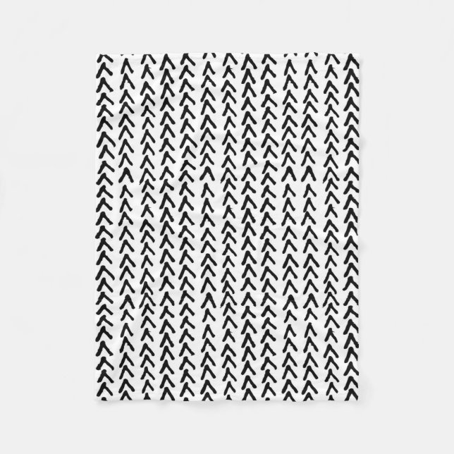 Black Rustic Tribal Pattern Blanket (Front)