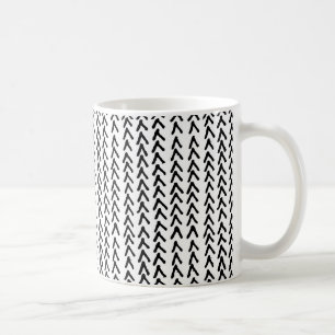 Black Rustic Tribal Pattern Mug