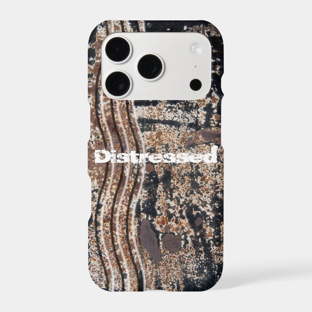 Black Rusty Metal Grunge Photograph (Back)