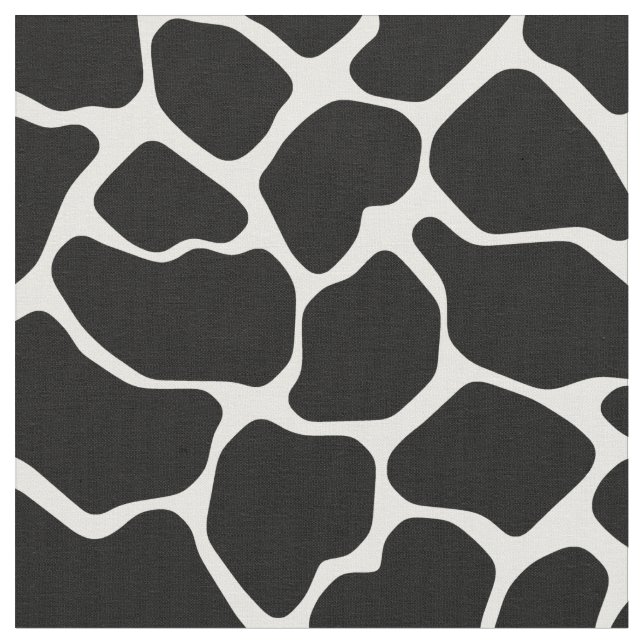 Black Safari Giraffe Fabric (Close Up)
