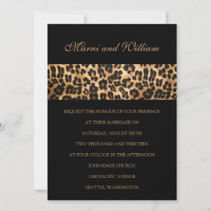 Black Safari Wedding Invitation