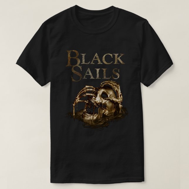 Black Sails Golden Skull Logo Essential T-Shirt (Design Front)