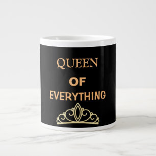 Black salt is the queen of everything giant coffee large coffee mug