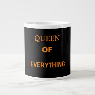 Black salt is the queen of everything large coffee mug