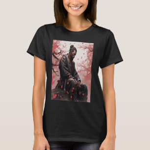 Black Samurai African Yasuke Meditating Under Cher T-Shirt