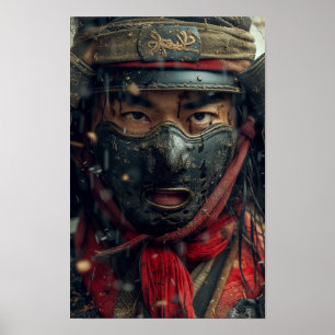 Black Samurai Horror Movie Poster - Gothic Style