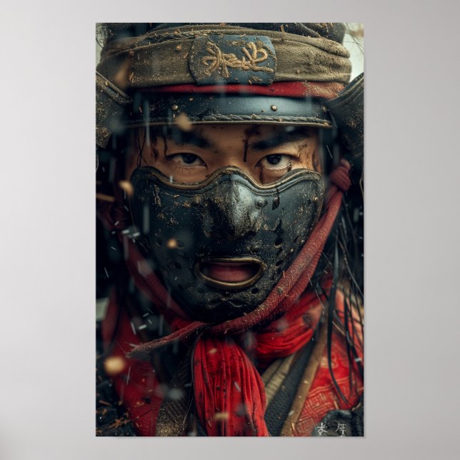 Black Samurai Horror Movie Poster - Gothic Style (Front)