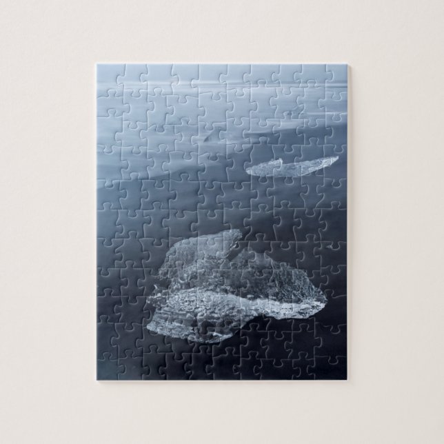 Black sand beach and ice, Iceland Jigsaw Puzzle (Vertical)