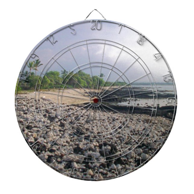 Black Sand Beach in Hawaii Dartboard (Front)