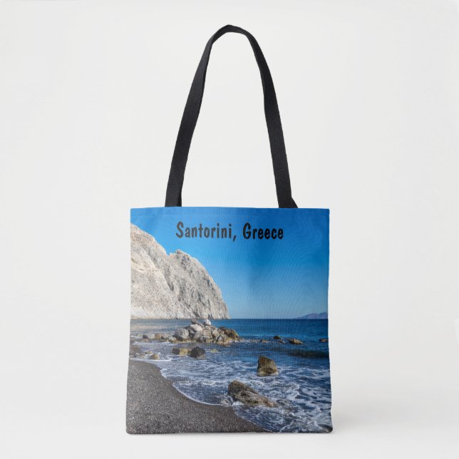 Black Sand Beach Tote Bag (Front)