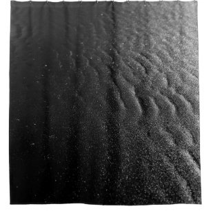 Black sand shower curtain