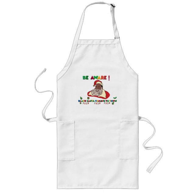 Black Santa Christmas Apron (Front)